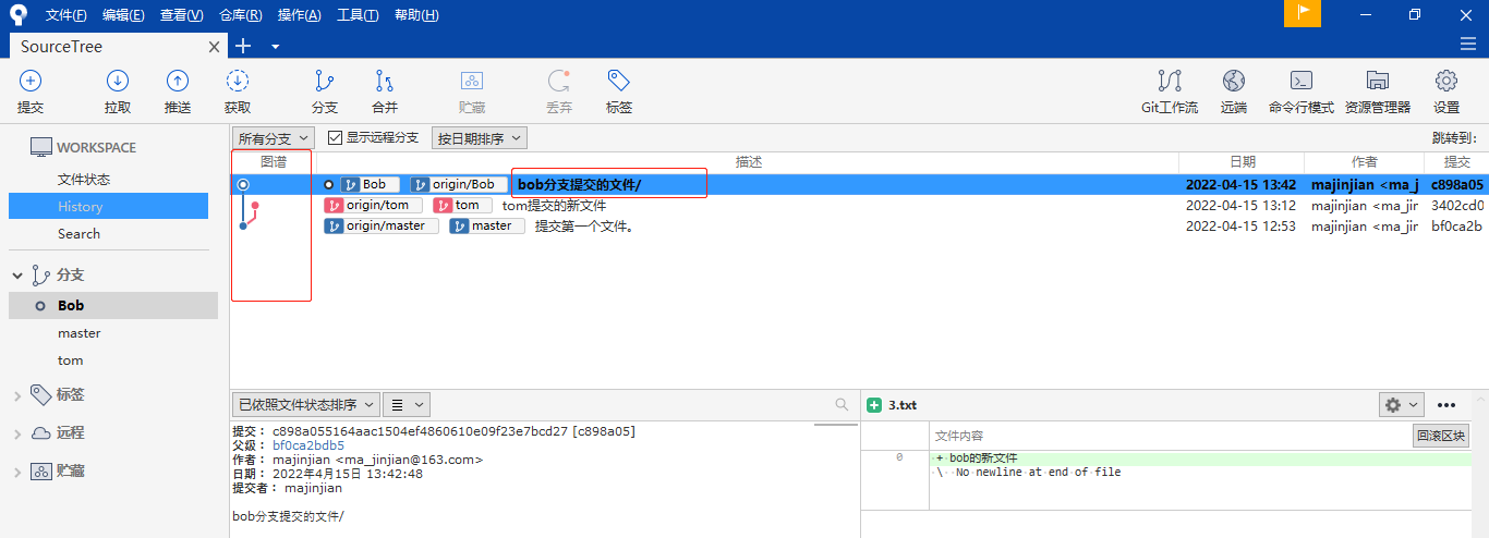 Git 管理工具 SourceTree 的使用（上手简单，不熟悉git命令的开发者必用）