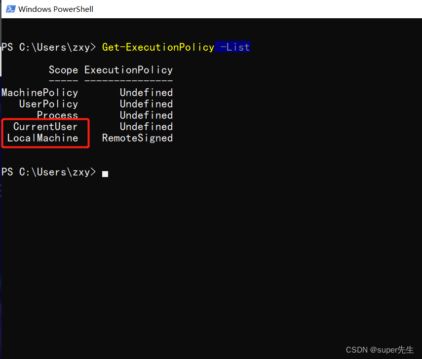 全网详细解决执行Set-ExecutionPolicy RemoteSigned报出的的错误：对注册表项“HKEY_LOCAL_MACHINESOFTWAREMicrosoft.”的访问被拒拒绝。