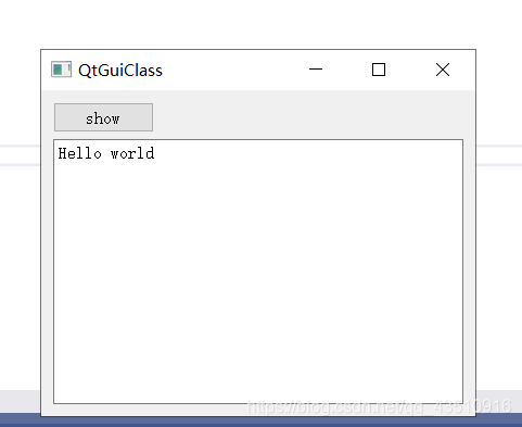 Qt面向事件编程的第一个程序（hello world）