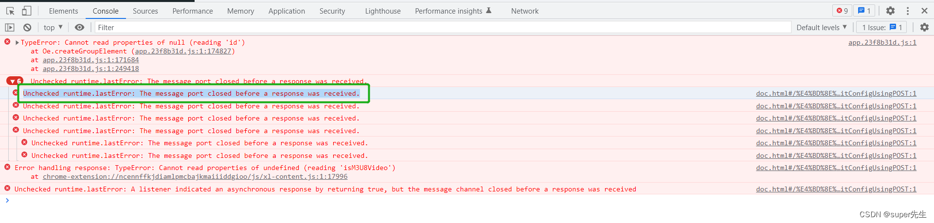 全网多种方式解决Unchecked runtime.lastError: The message port closed before a response was received的错误