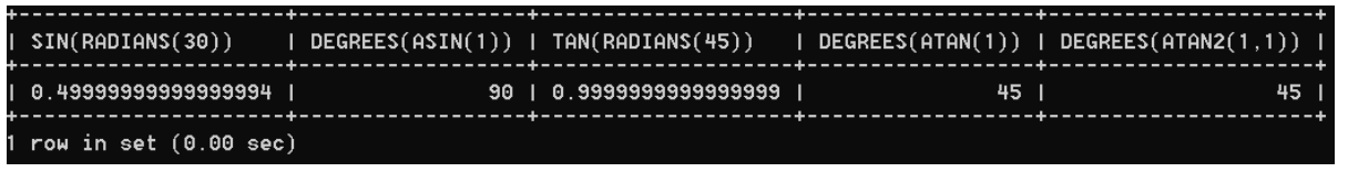 【mysql】数值函数