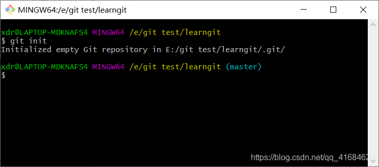 Git创建版本库及git  init 、add 和 commit -m 的基本使用
