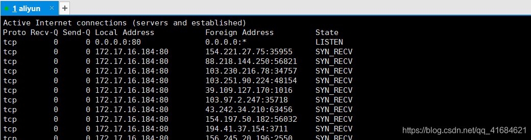 Linux之netstat命令基本使用