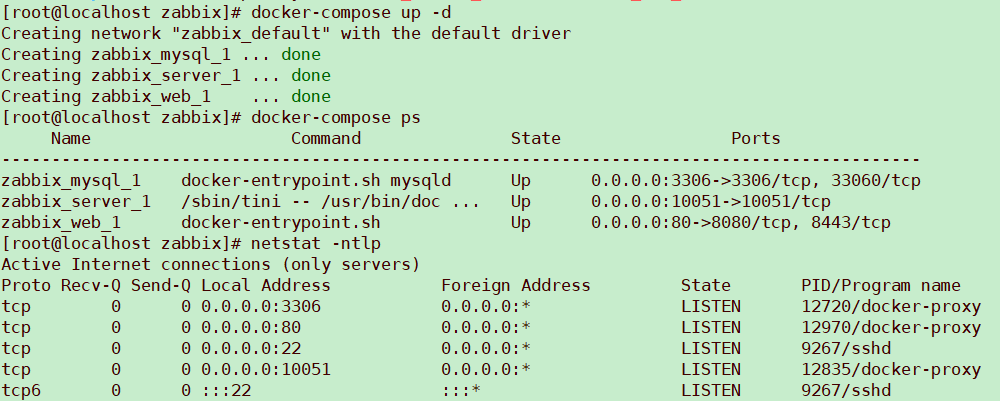 Docker-compose一键部署Zabbix