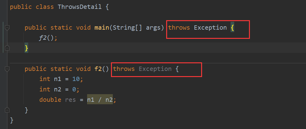 【JavaSE】throws 异常处理