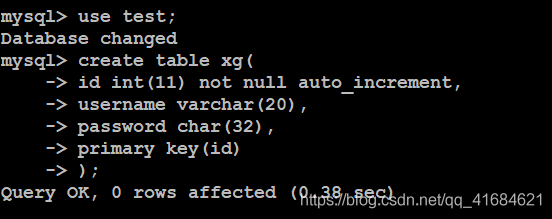 mysql基本语句操作