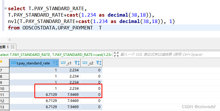 hive decimal bug， nvl(decimal,1)=0