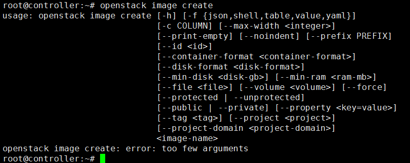 openstack操作之一 命令行