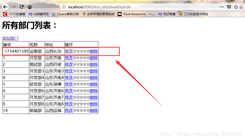 ssh(Spring+Spring mvc+hibernate)简单增删改查案例