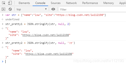 JSON.stringify() 第三个参数的使用