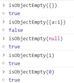 javascript test empty object {}