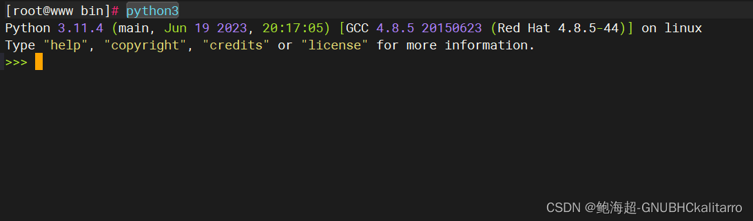 Linux：安装python3源码包 | 下载——使用