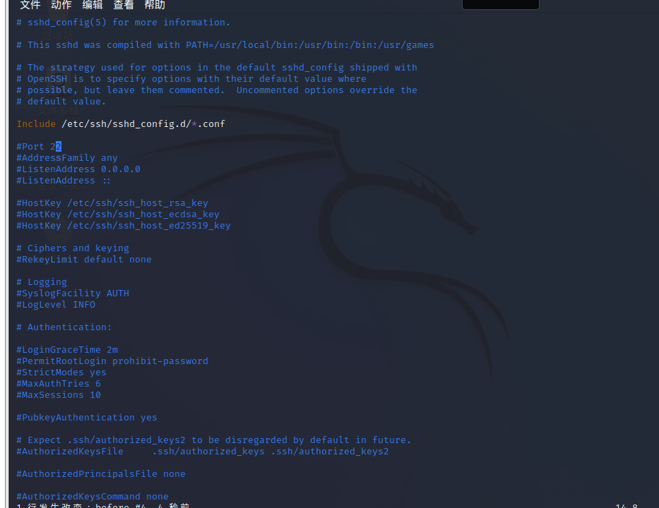 kali Linux ：开启ssh （远程连接）