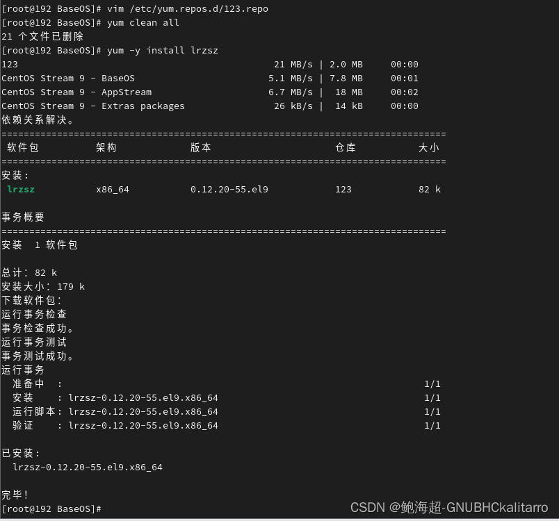 Linux：centos9的本地yum仓库配置