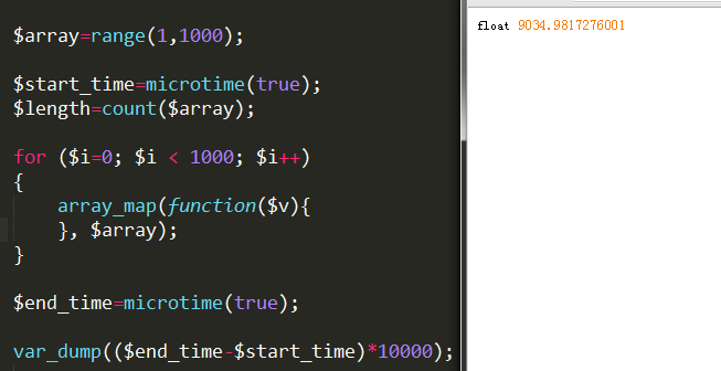 空循环比较 for foreach array_map array_walk