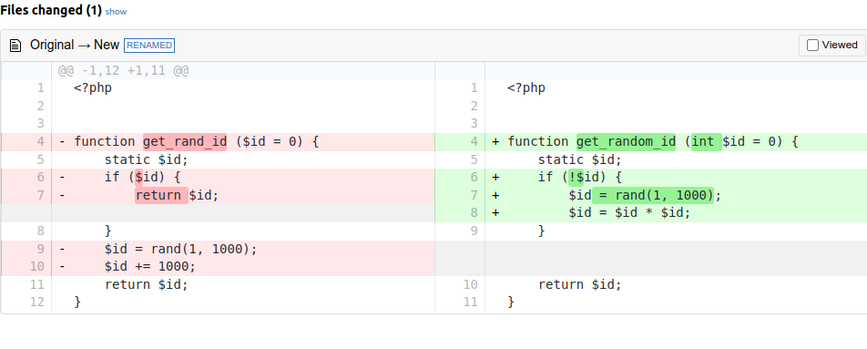 php 如何实现 git diff