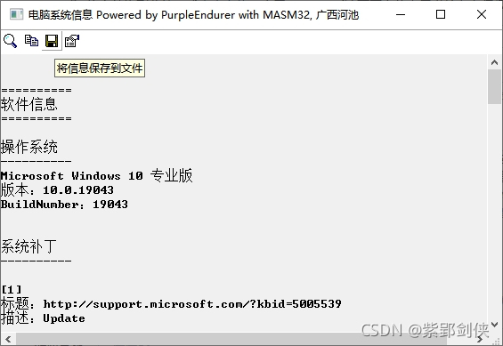 sysInfo-用MASM32编写的Windows系统软件、硬件、网络信息收集程序（补充了下载地址）