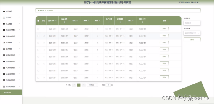 基于SpringBoot+Vue的药店库存管理系统的详细设计和实现(源码+lw+部署文档+讲解等)