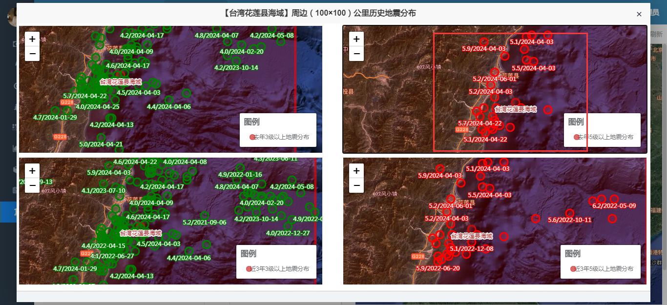 基于SpringBoot的矩形范围面时空分析-以震中附近历史地震为例