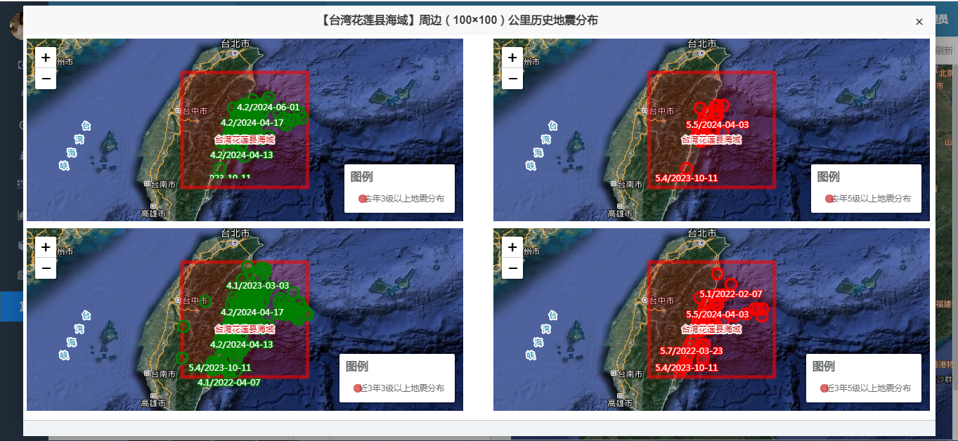 基于SpringBoot的矩形范围面时空分析-以震中附近历史地震为例