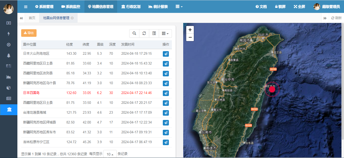 基于SpringBoot和Leaflet的地震台网信息预警可视化