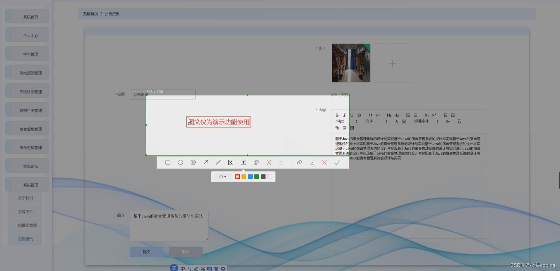 基于SpringBoot+Vue的宿舍管理系统的详细设计和实现(源码+lw+部署文档+讲解等)