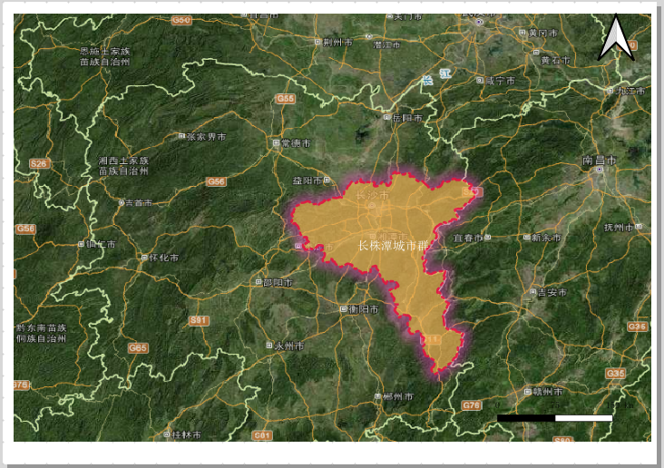 基于QGIS的长株潭城市群边界范围融合实战