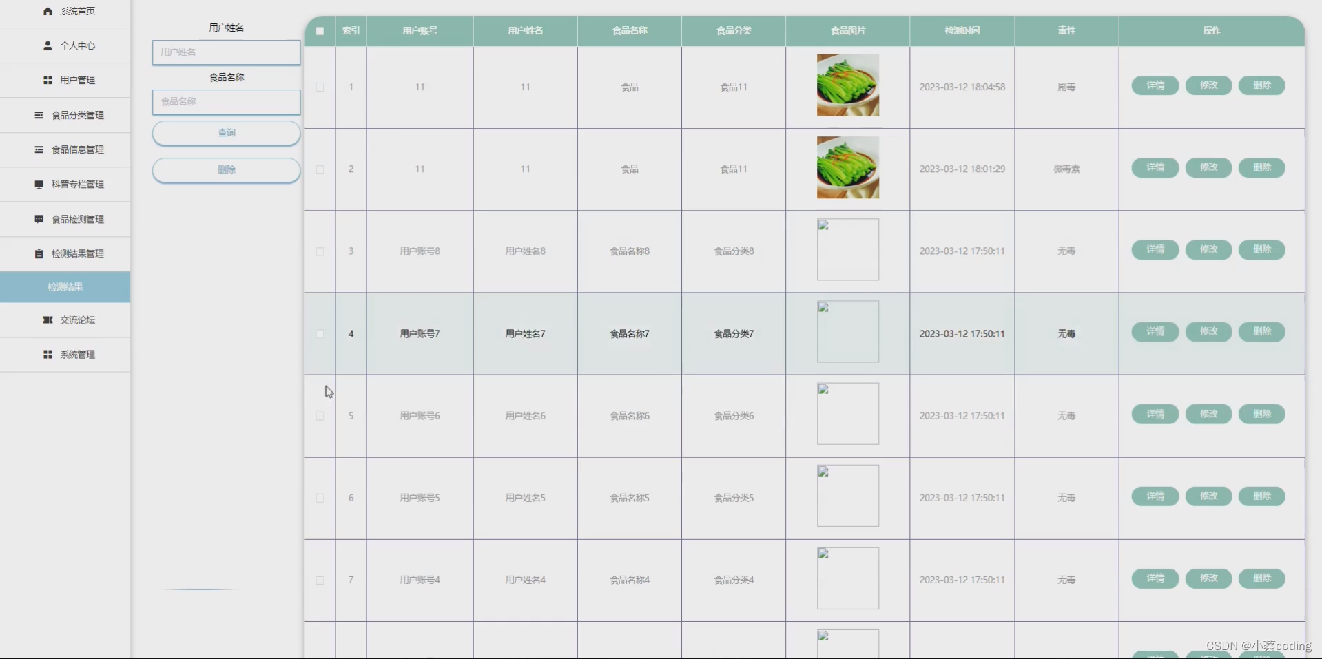 基于SpringBoot+Vue的食品安全信息管理系统的详细设计和实现(源码+lw+部署文档+讲解等)