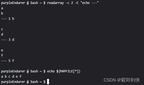 Linux shell编程学习笔记37：readarray命令和mapfile命令