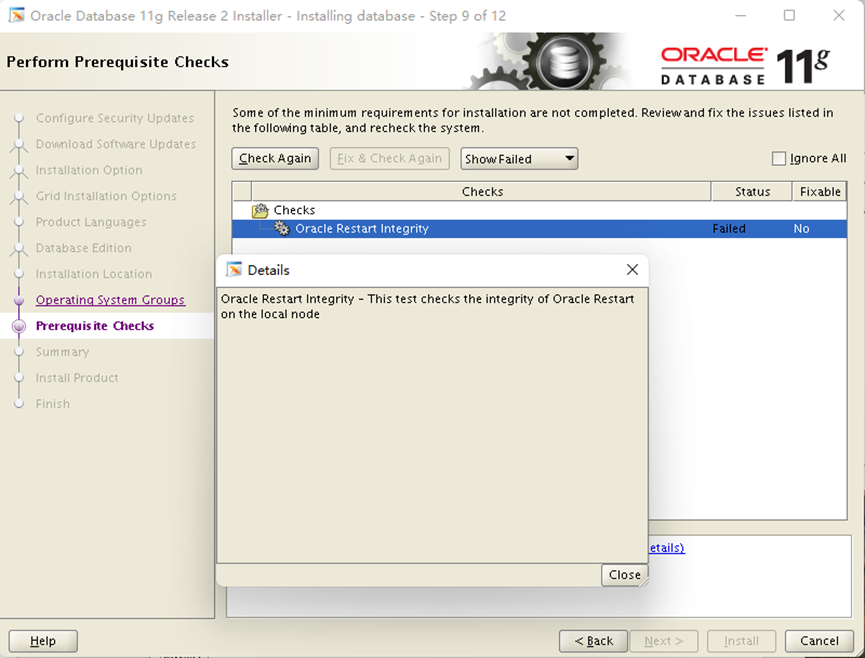 Oracle Restart Integrity