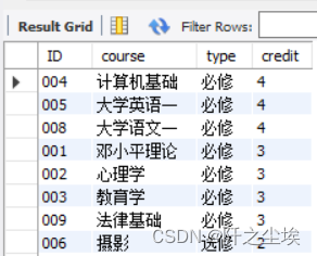 MySQL数据库05——数据的查询（SELECT）