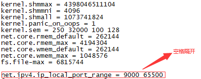 OS kernel parameter"ip_local_port_range" does ....