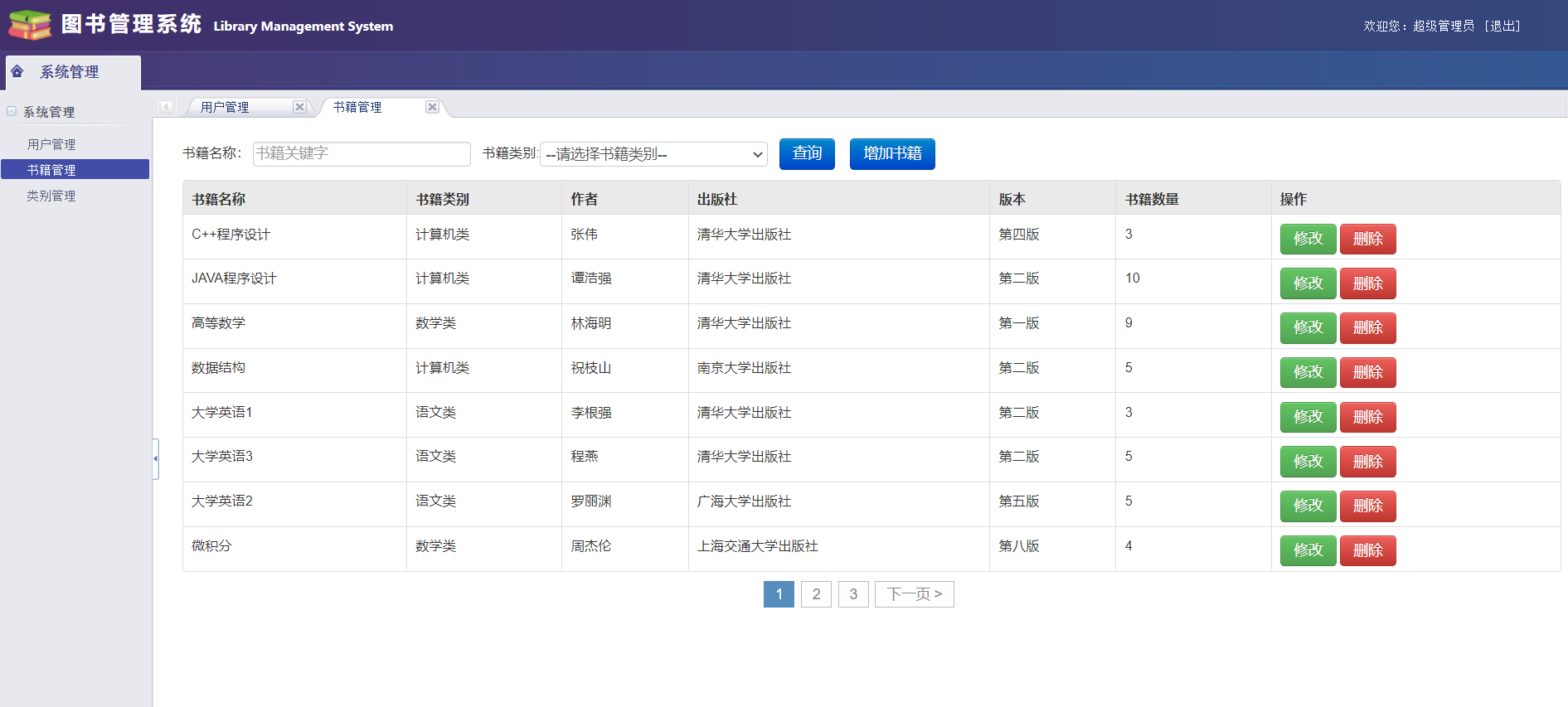 基于Java的图书管理系统设计与实现(源码+lw+部署文档+讲解等)