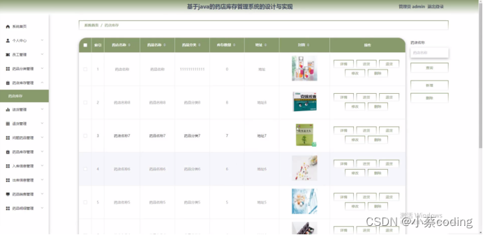 基于SpringBoot+Vue的药店库存管理系统的详细设计和实现(源码+lw+部署文档+讲解等)