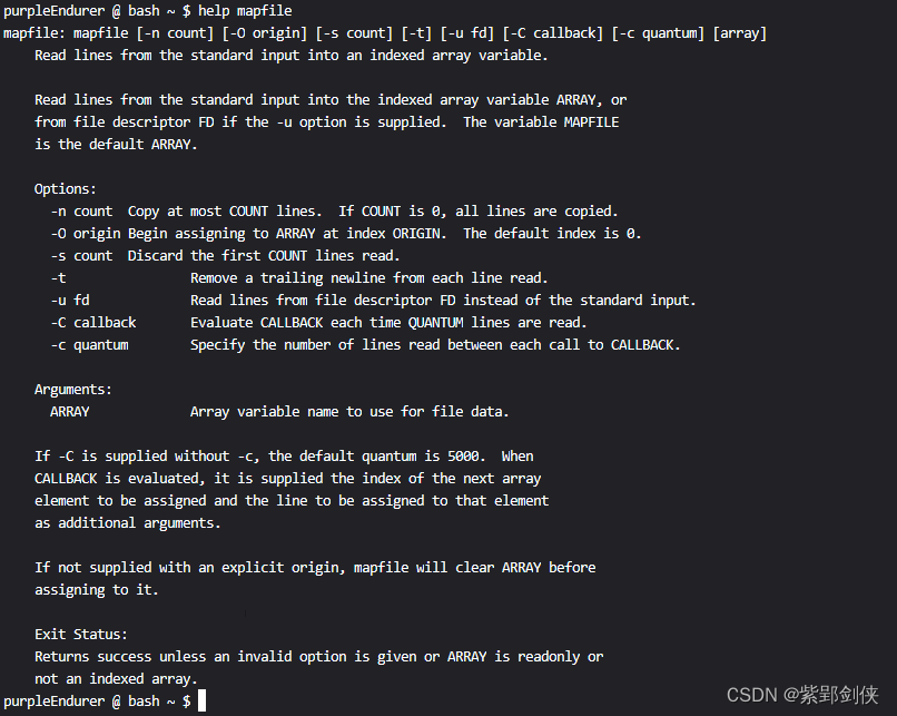 Linux shell编程学习笔记37：readarray命令和mapfile命令