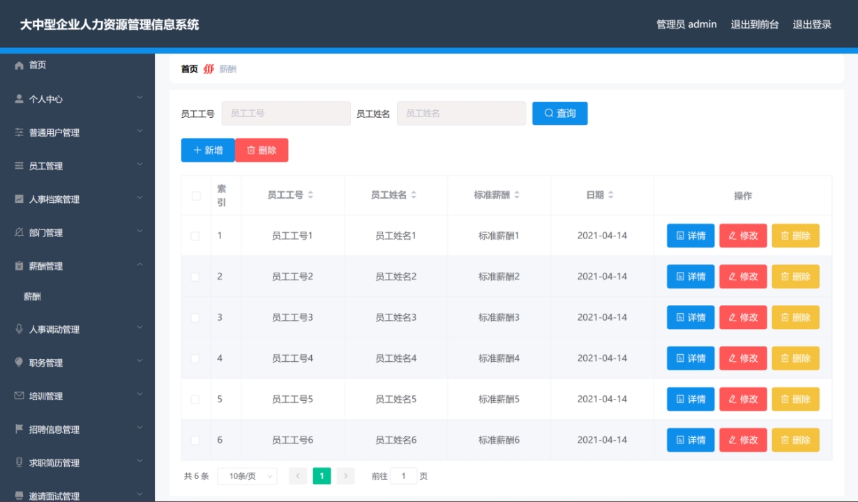 基于Java的大中型企业人力资源管理信息系统设计与开发