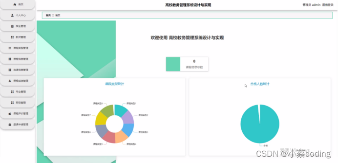 基于SpringBoot+Vue的高校教务管理系统的详细设计和实现(源码+lw+部署文档+讲解等)