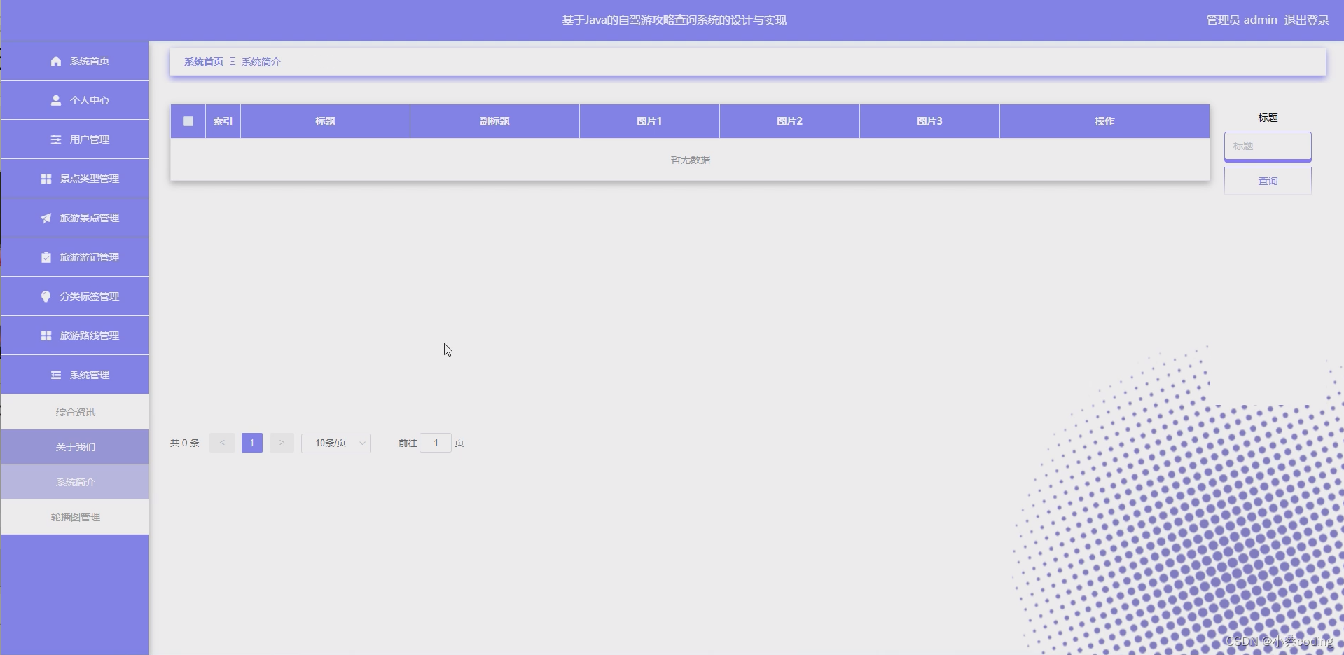 基于SpringBoot+Vue的自驾游攻略查询系统的详细设计和实现(源码+lw+部署文档+讲解等)