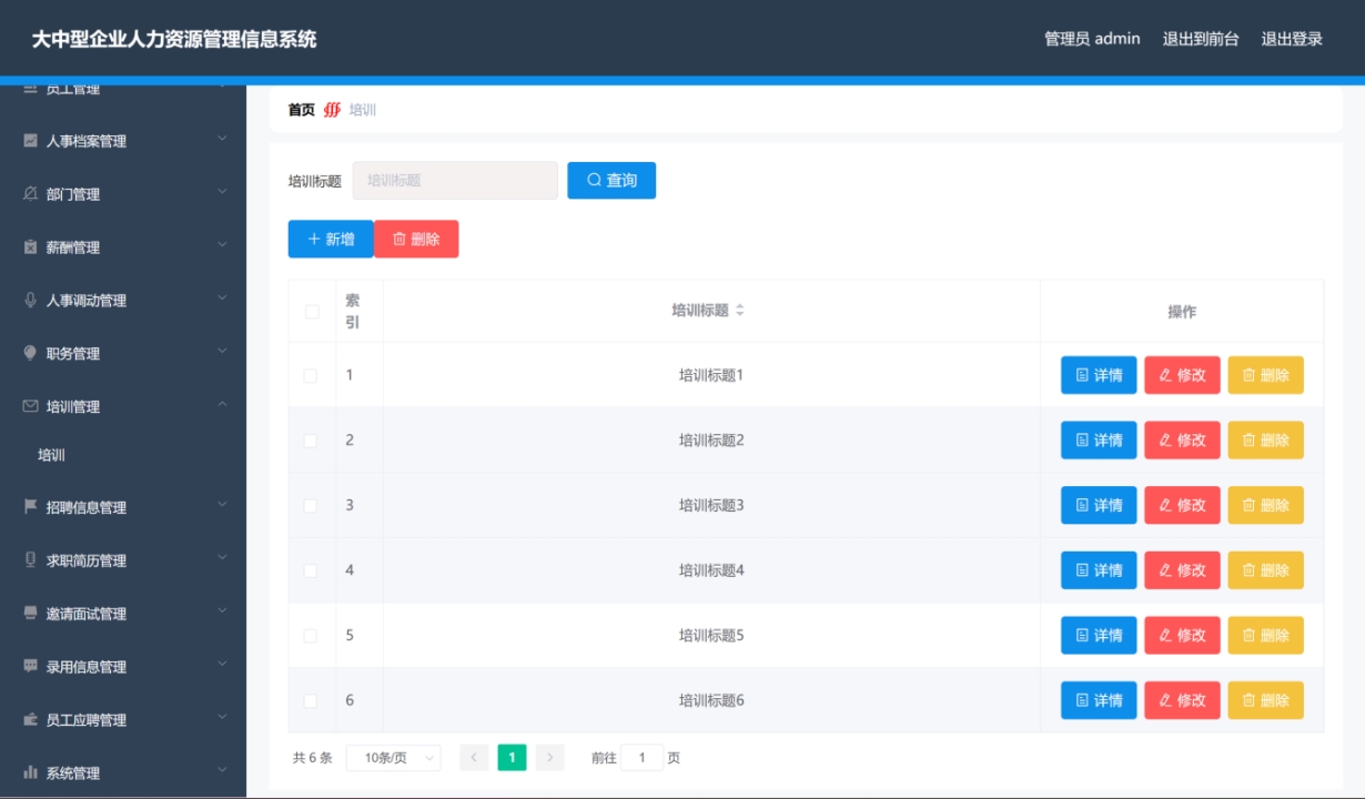 基于Java的大中型企业人力资源管理信息系统设计与开发