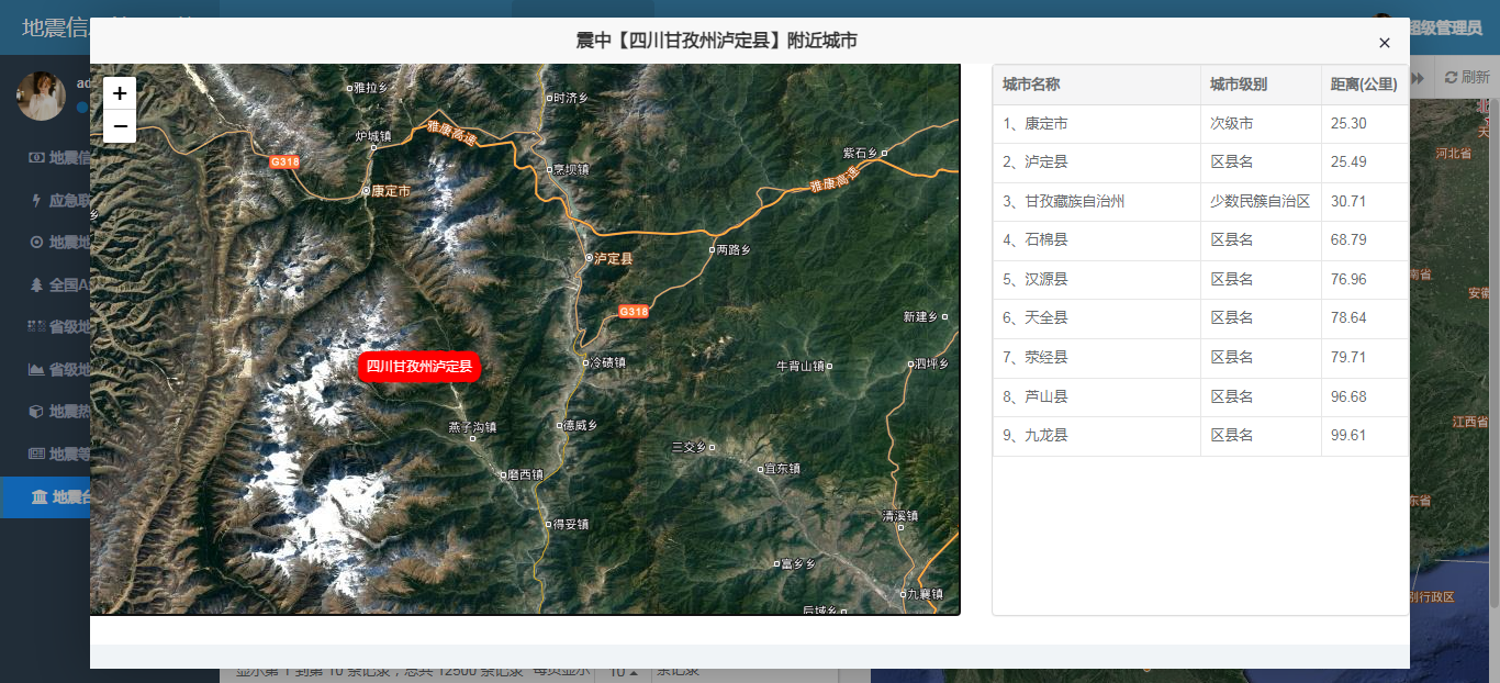 基于Java的地震震中附近城市分析实战