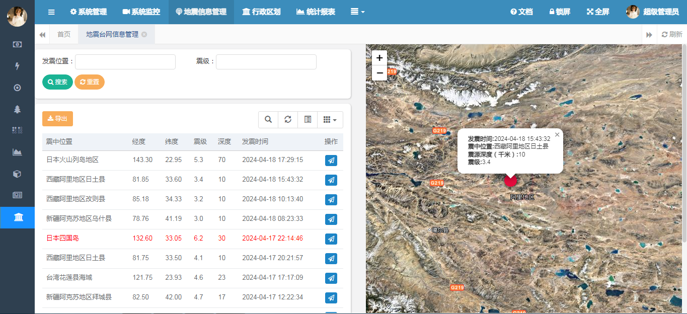 基于SpringBoot和Leaflet的地震台网信息预警可视化