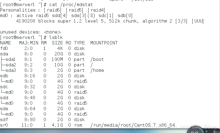 CentOS下做raid5