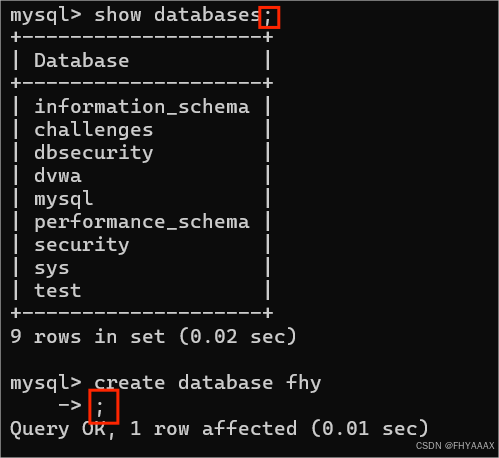 MySQL 基础命令