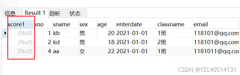 MySQL—修改、删除数据（一）