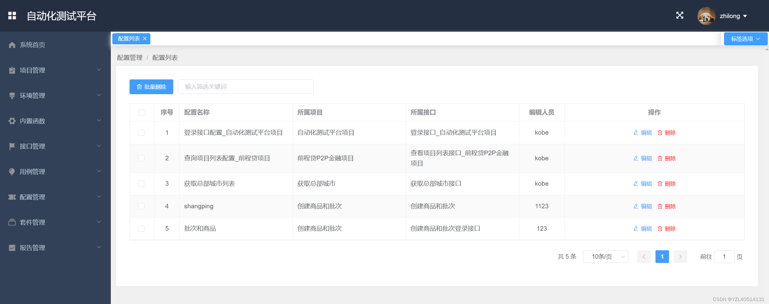 【效能平台】配置管理模块——获取配置列表数据、查看配置详情数据、增加以及更新配置、删除配置相关功能开发（九）