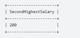 【leetcode】数据库 - 第二高的薪水