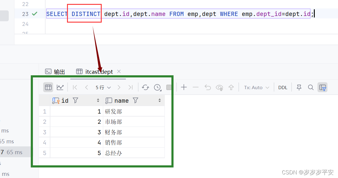MySQL—多表查询—练习（1）