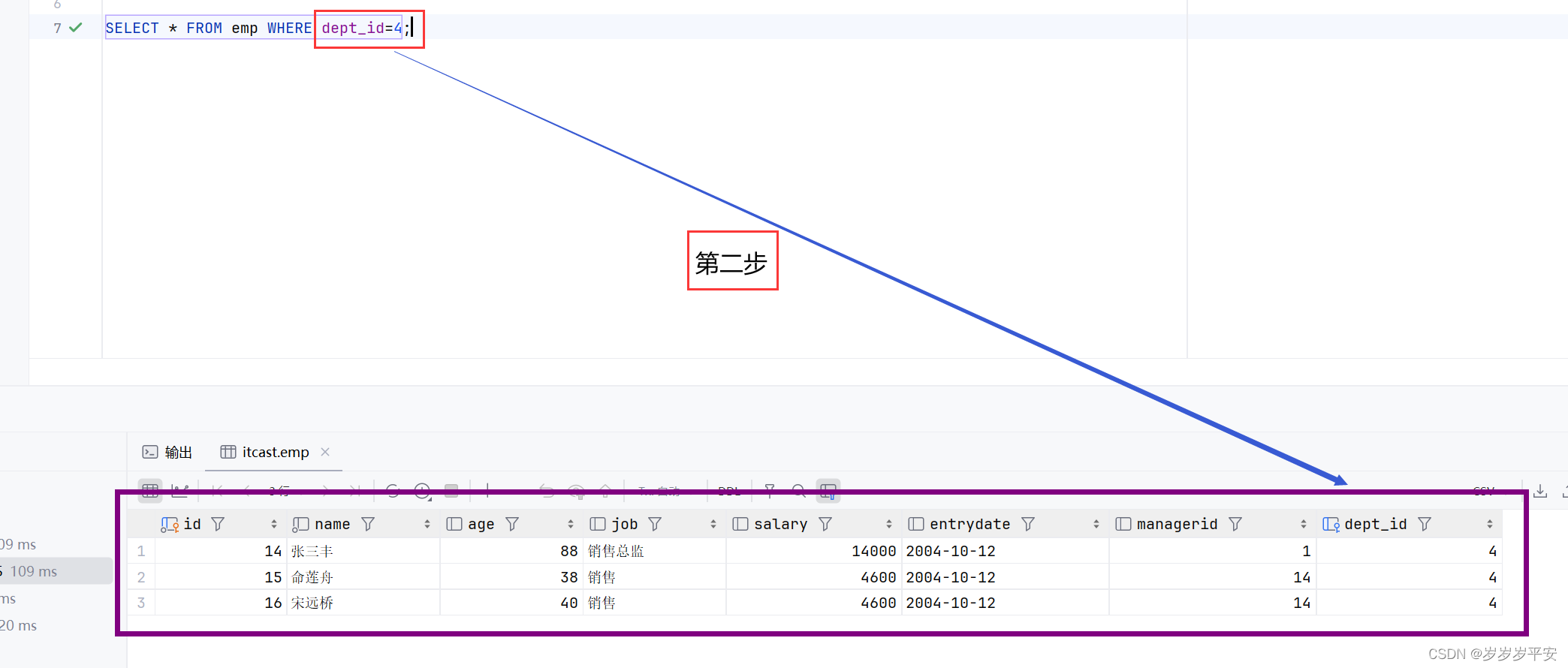 MySQL—多表查询—标量子查询