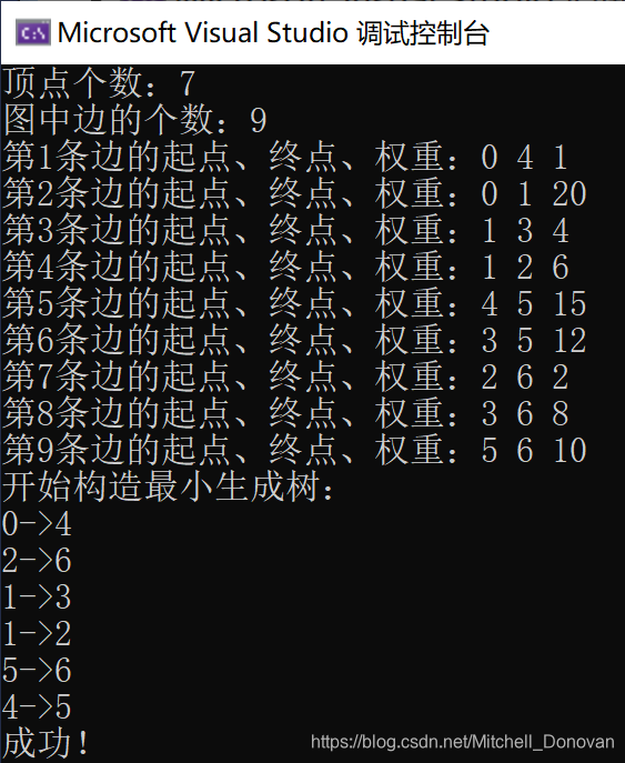 【C++】Kruskal算法解决MST（最小生成树）问题