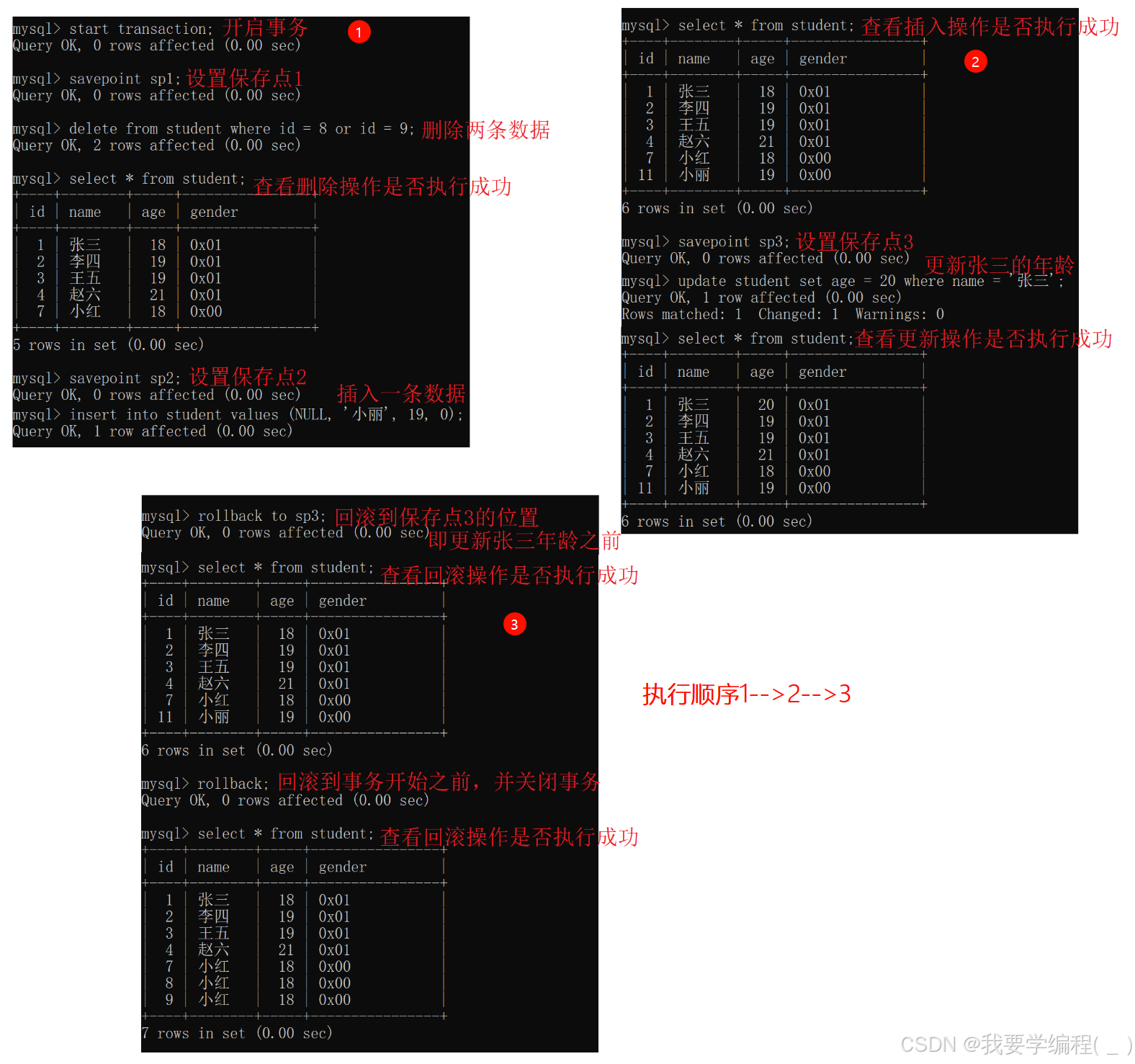 初始MYSQL数据库（6）—— 事务